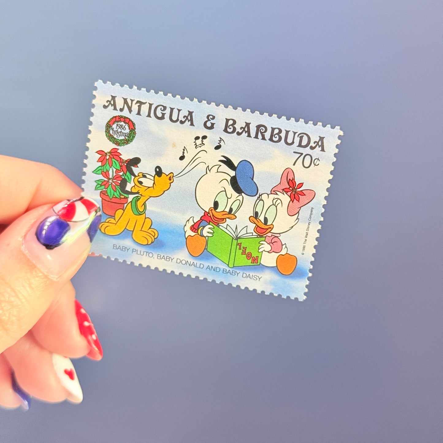 Set 4 sellos Navidad Mickey Mouse y amigos Antigua y Barbuda
