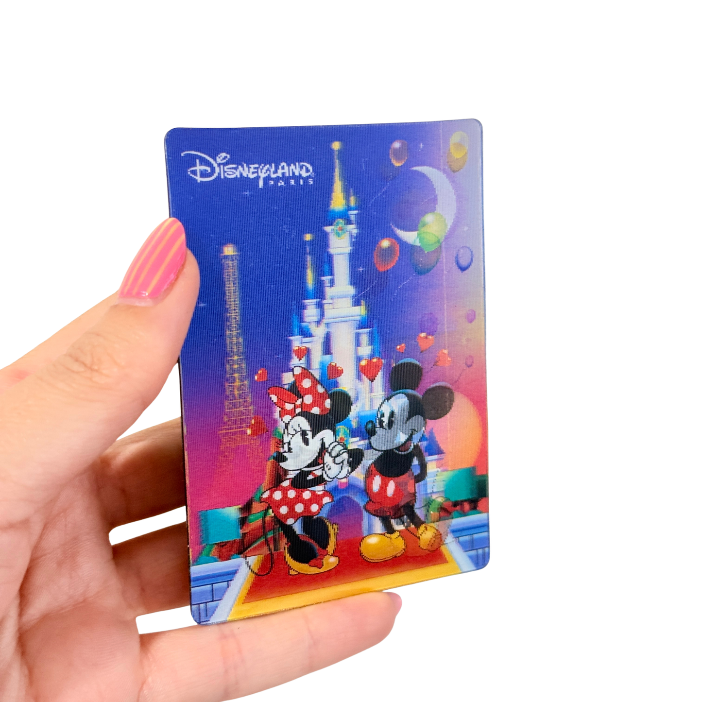 Imán Lenticular Mickey Minnie Mouse Castillo Disneyland Paris