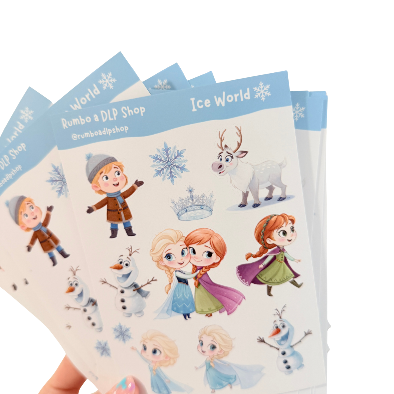 Hoja de pegatinas Ice World Frozen