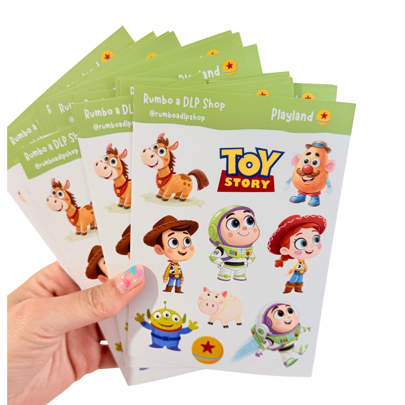 Hoja de pegatinas Playland Toys