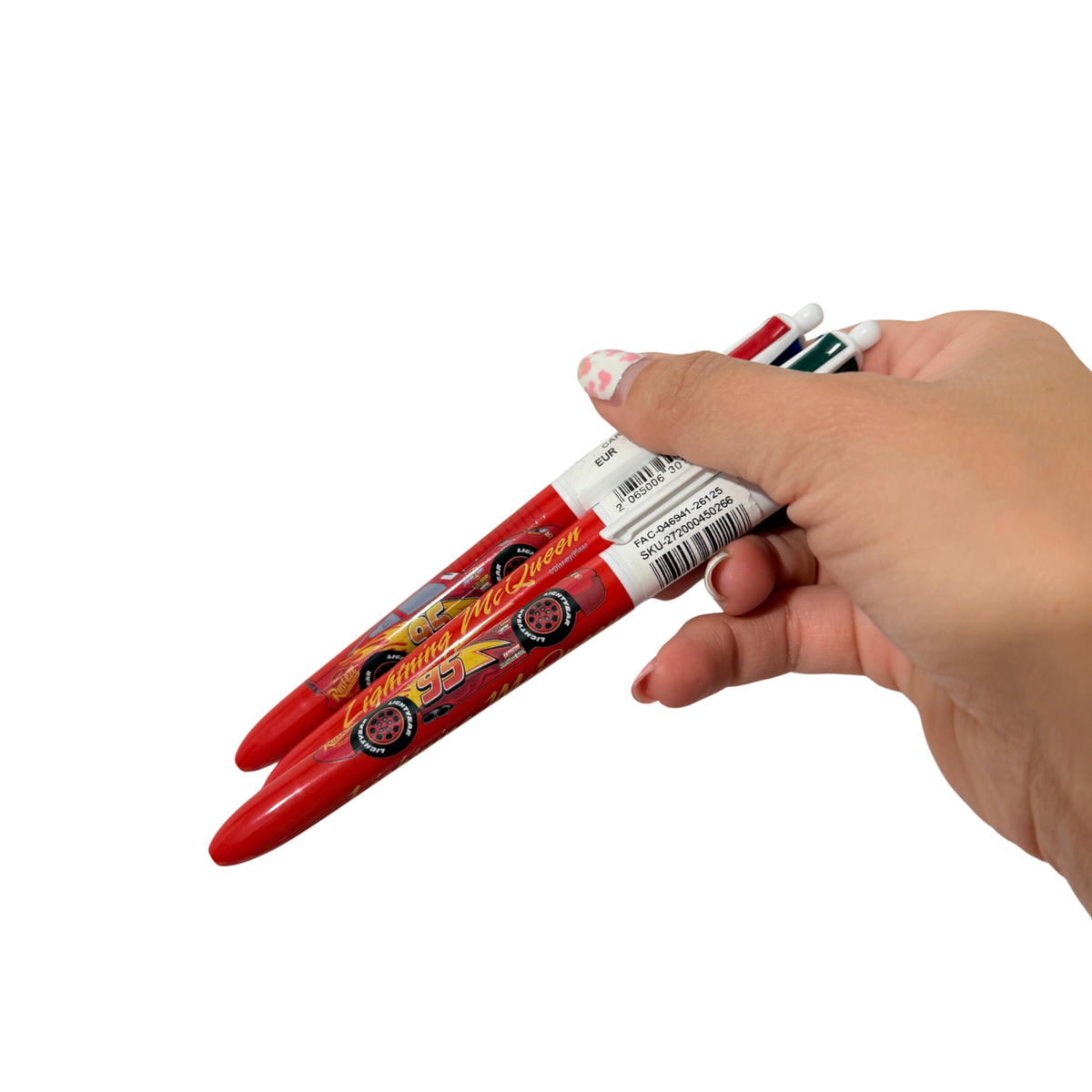 Bolígrafo Bic 4 Colores Cars Rayo McQueen Pixar Disneyland París