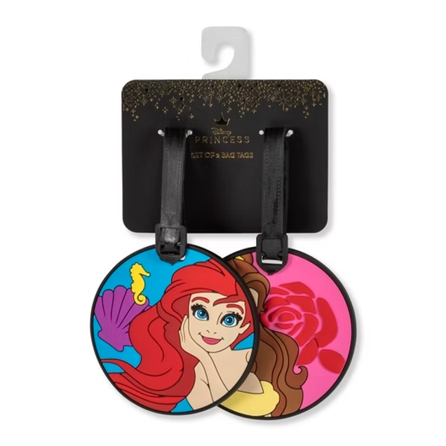 Set 2 Etiquetas Equipaje Ariel Sirenita Bella Disney
