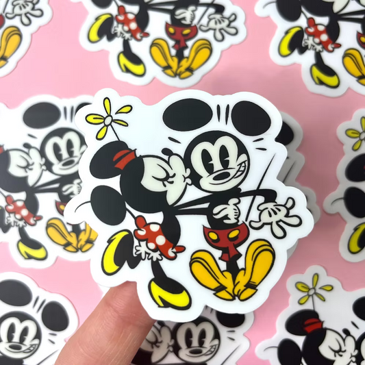 Pegatina Kiss Minnie a Mickey Mouse