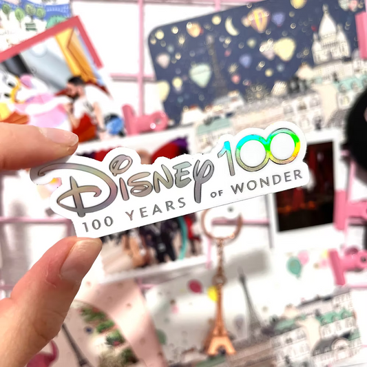 Pegatina holografica 100 Aniversario Disney