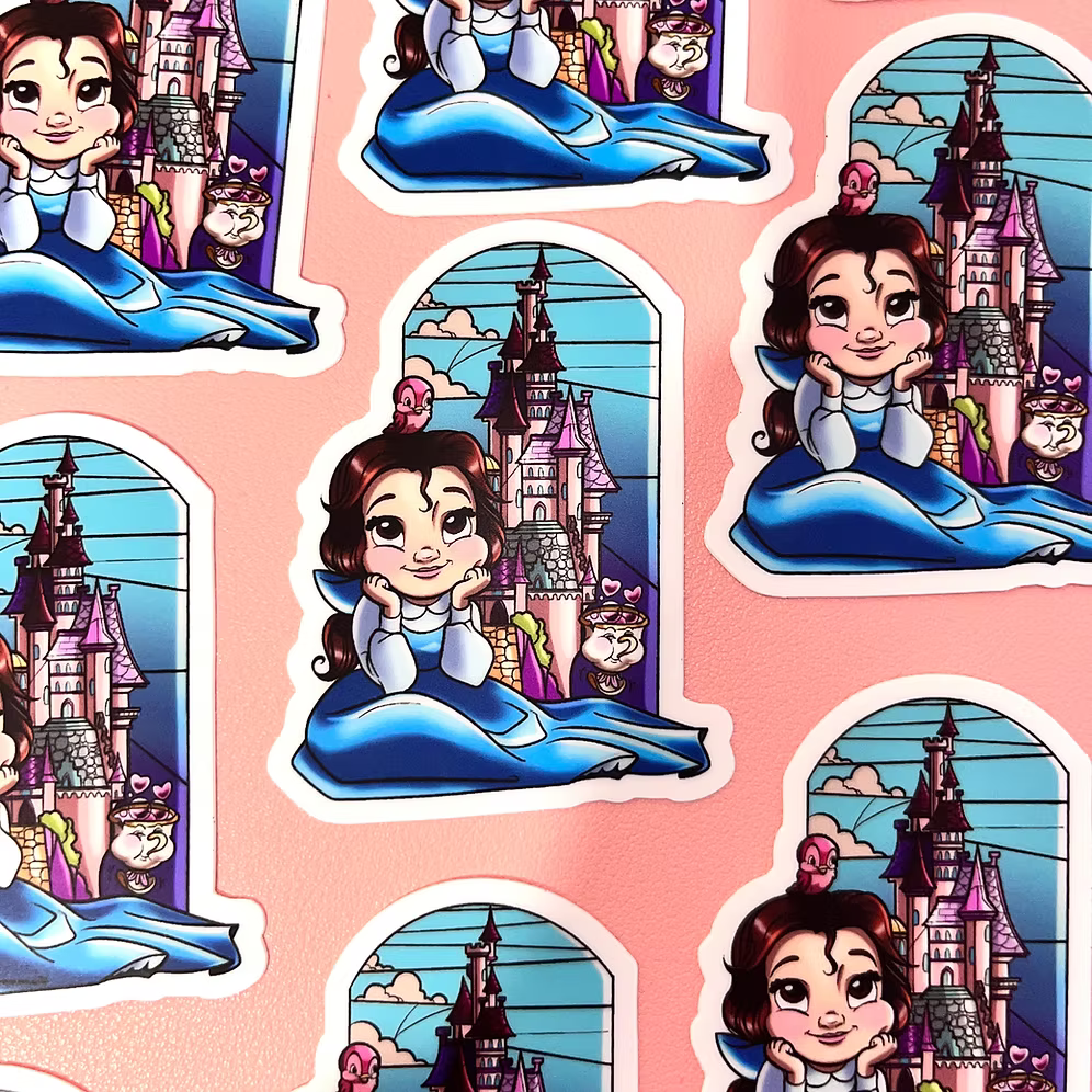Pegatina Little Princess Bella y Bestia