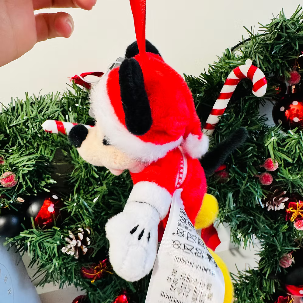 Peluche Adorno Mickey Mouse Navidad Disneyland Paris