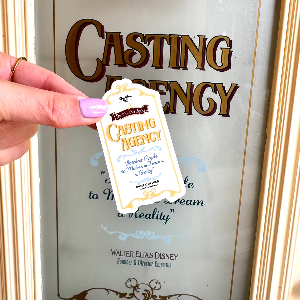 Pegatina Puerta Casting Agency Disneyland Park