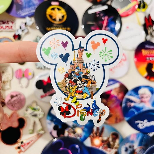 Pegatina transparente Mickey Mouse Minnie Park Day with Friends DLP