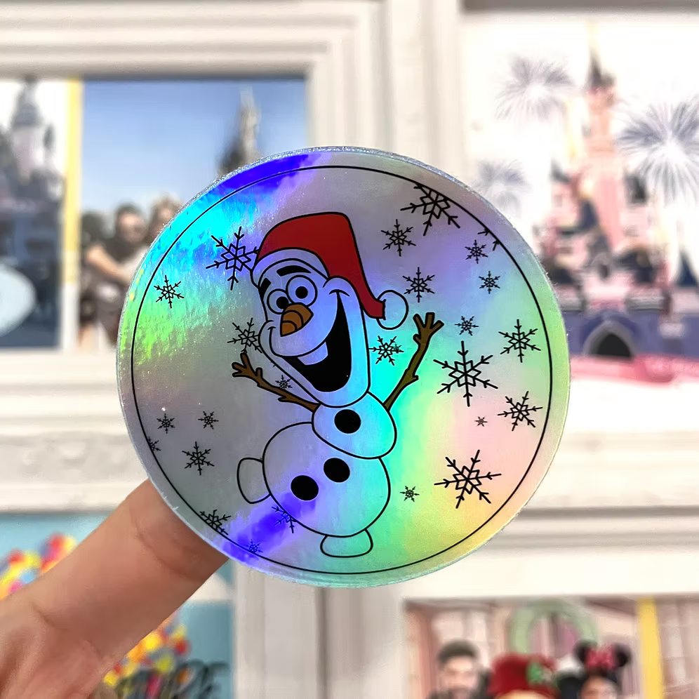Pegatina holografica Olaf Frozen