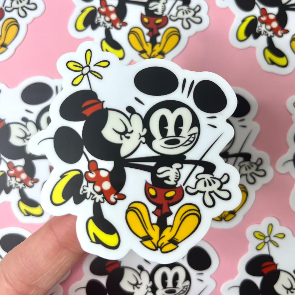 Pegatina Kiss Minnie a Mickey Mouse