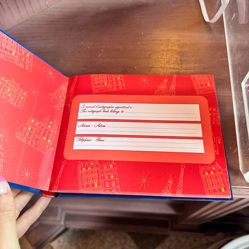 Set Libro de firmas y fotos azul Disneyland Paris