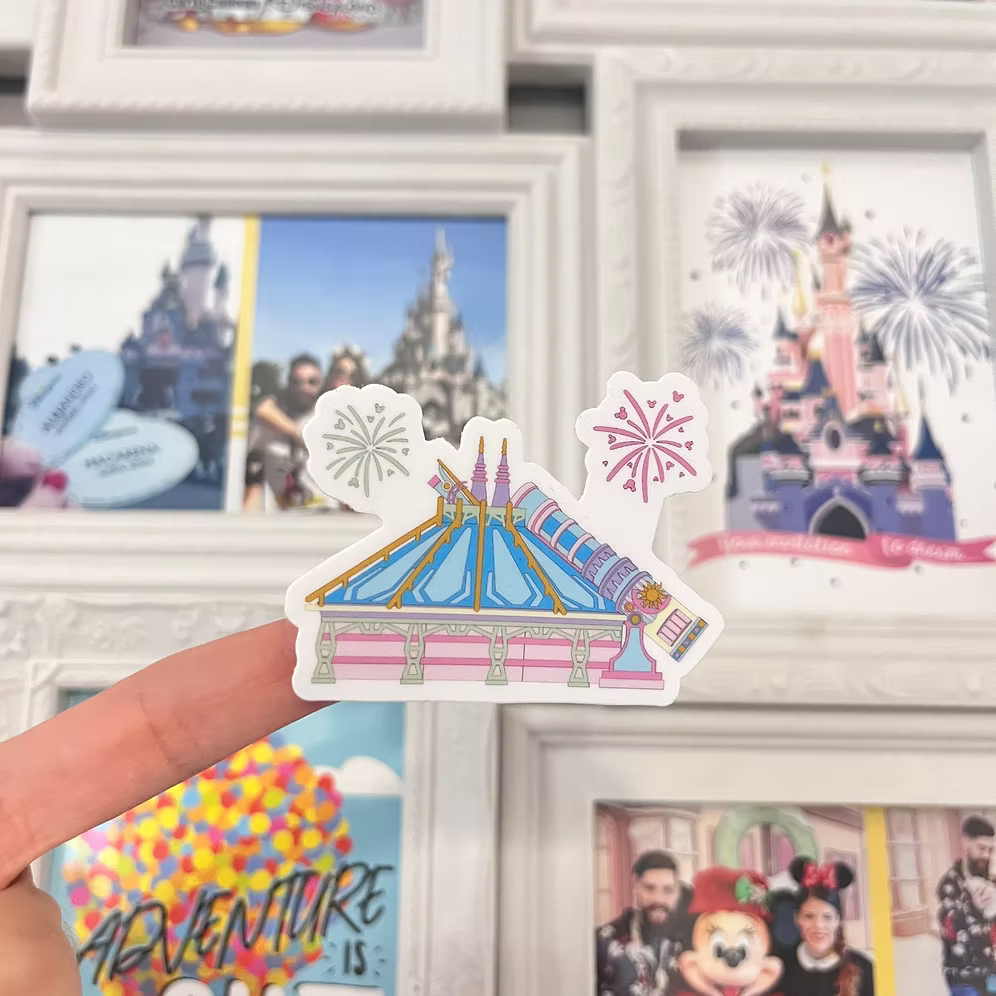 Pegatina Pastel Hyperspace Mountain