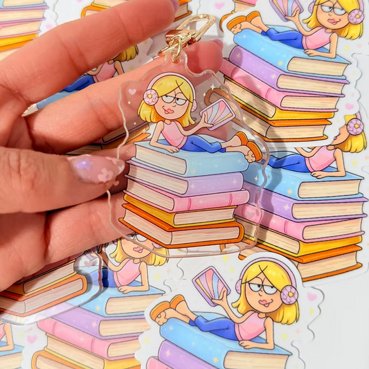Llavero y pegatina Lizzie McGuire Books