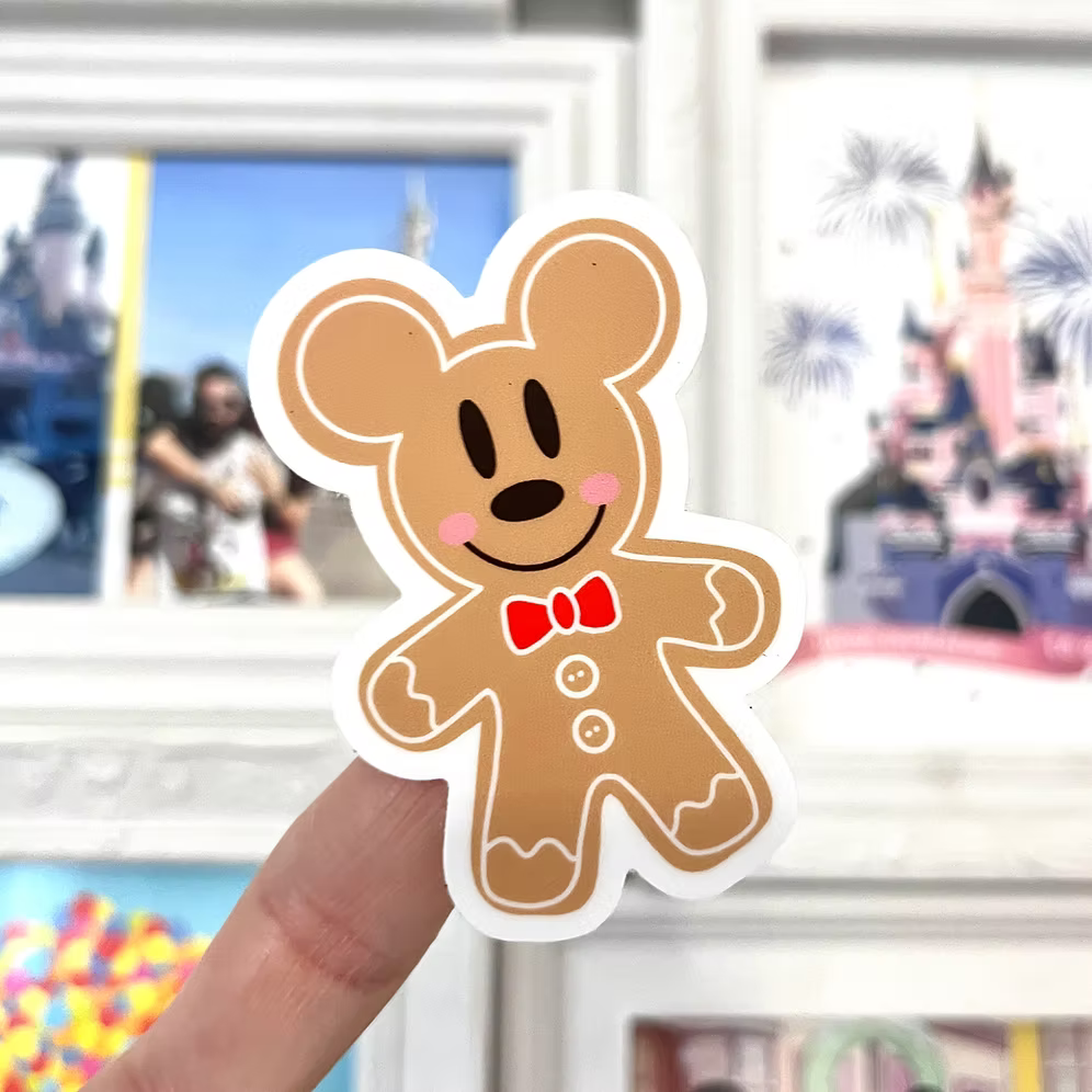 Pegatina Galleta de Jengibre Mickey Mouse Navidad