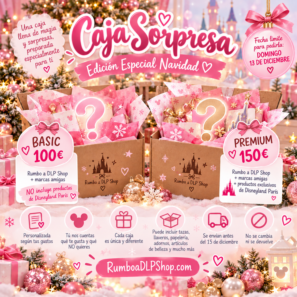 Caja Sorpresa Disney Navidad Personalizada | Rumbo a DLP Shop