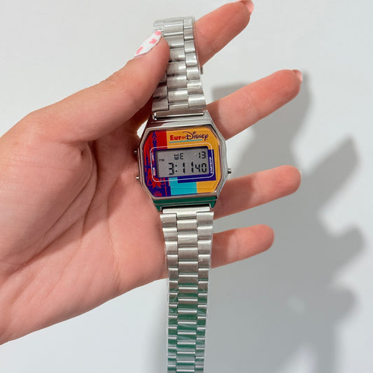Reloj Digital EuroDisney Disneyland Paris Estilo Retro