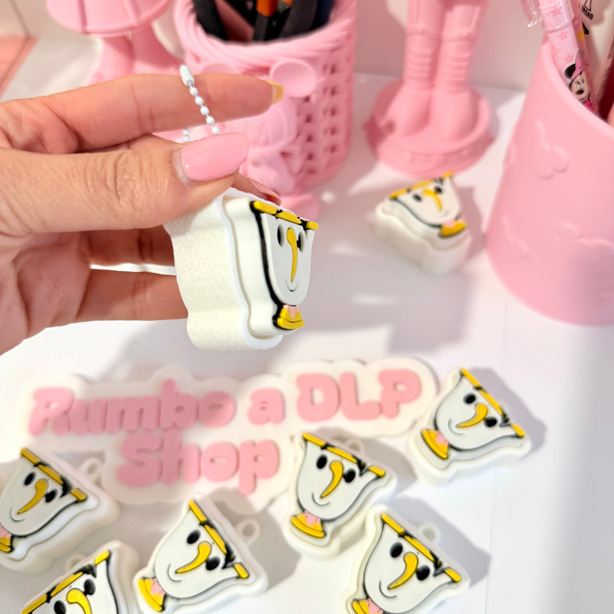 Llavero Clicker Chip La Bella y la Bestia 3D | Rumbo a DLP Shop