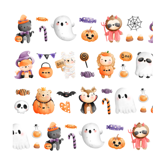 PET Tape precortada Animales de Halloween