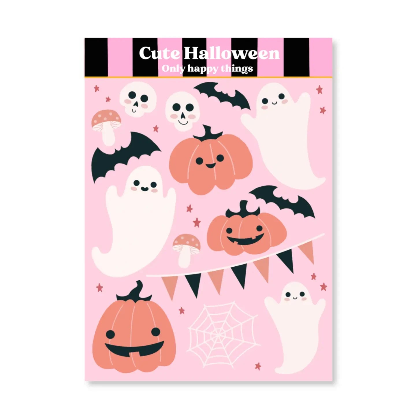 Hoja de pegatinas Cute Halloween
