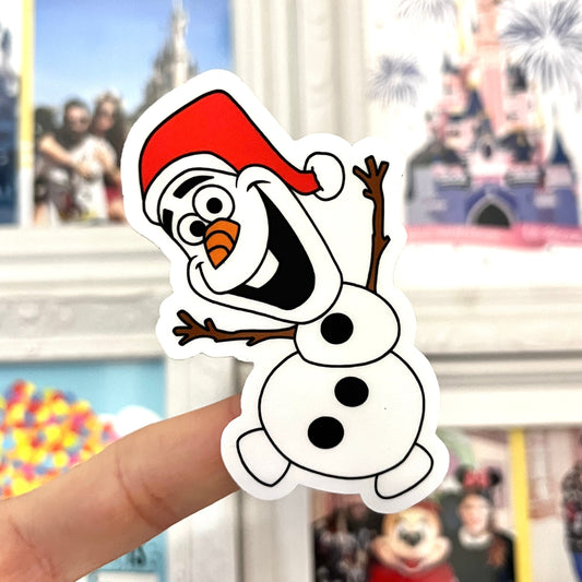 Pegatina Olaf Frozen Santa Navidad