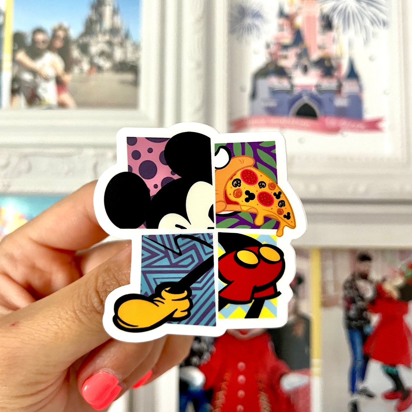 Pegatina Pizza Team Mickey Mouse