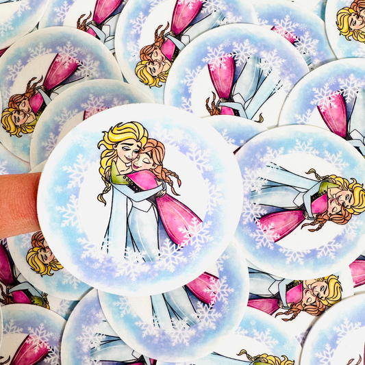 Pegatina Abrazo Elsa Anna Frozen