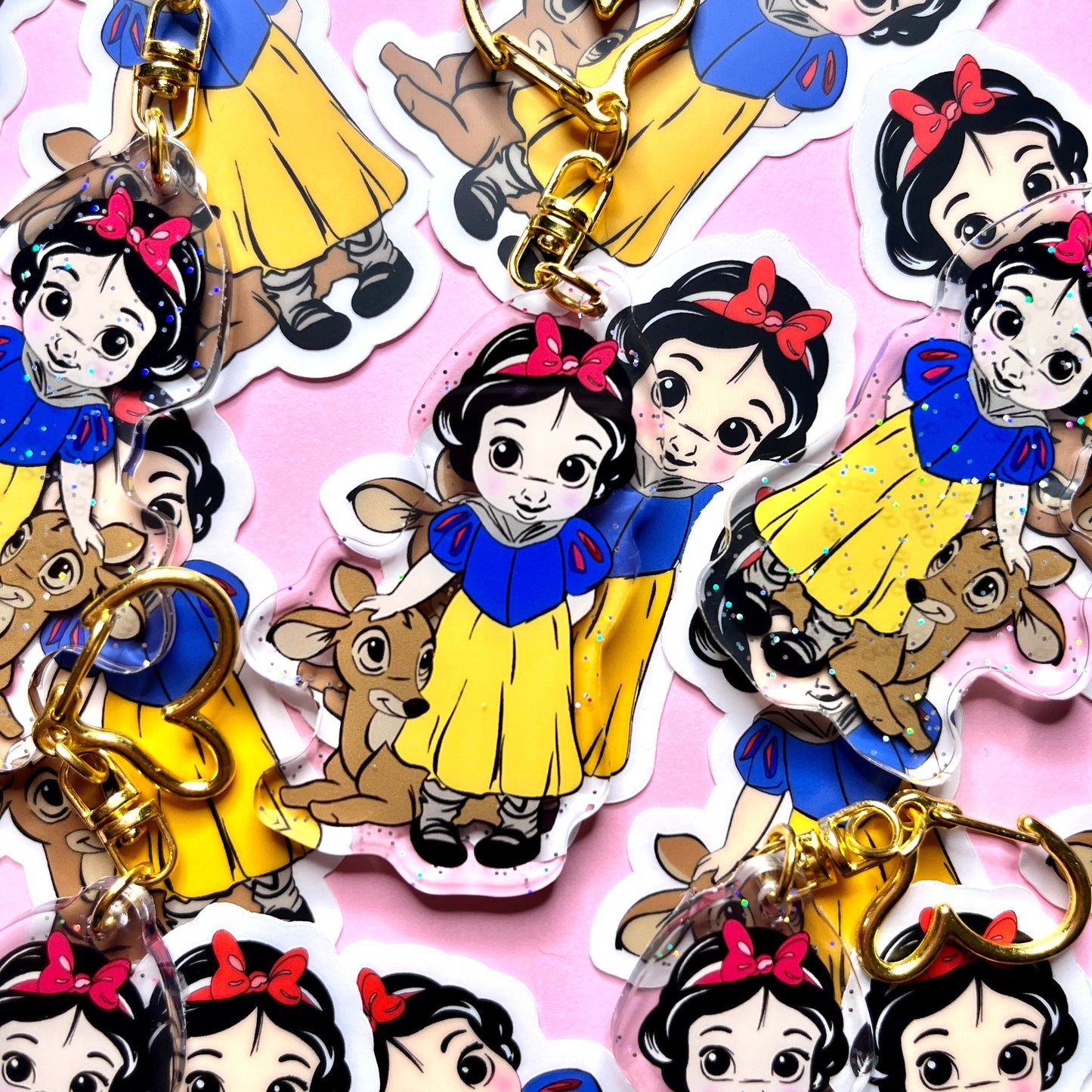 Llavero glitter Snow White Blancanieves y los 7 enanitos Animator
