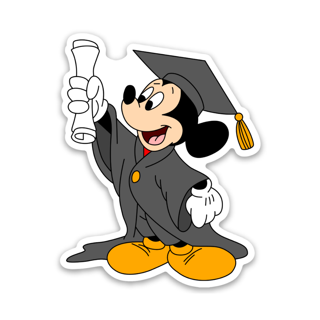 Pegatina Graduacion Mickey Mouse