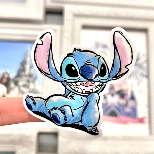 Pegatina Stitch sentado