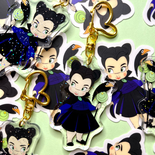 Llavero glitter Malefica La Bella Durmiente Animator