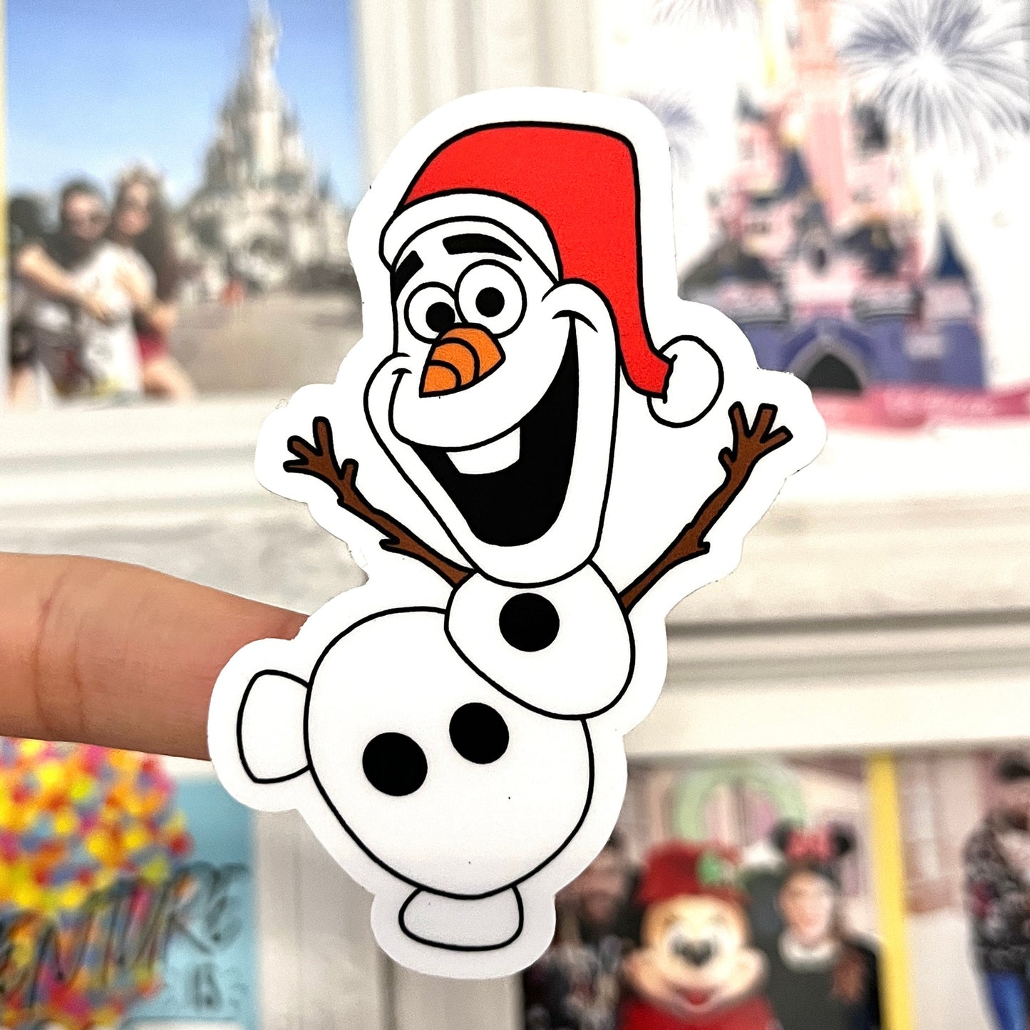 Pegatina Olaf Frozen Santa Navidad