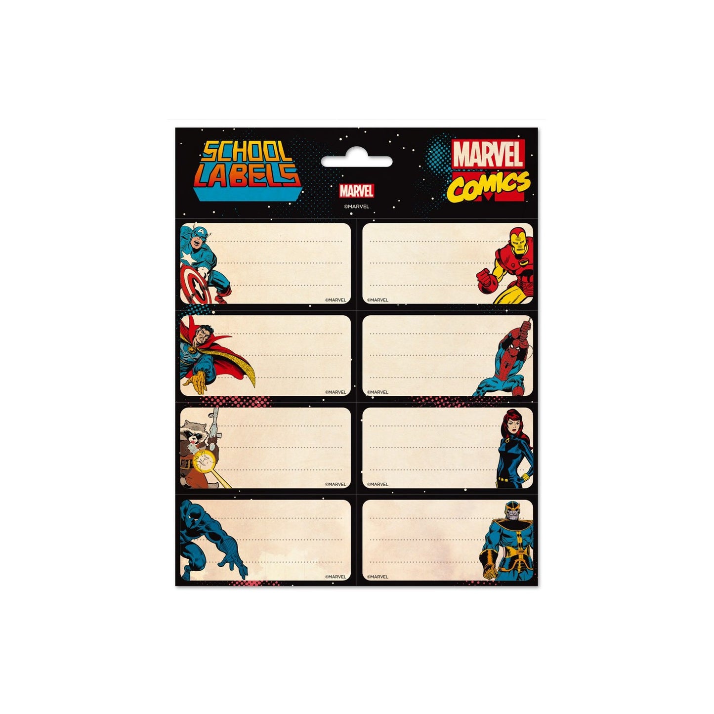 Etiquetas Escolares Marvel Comics Avengers
