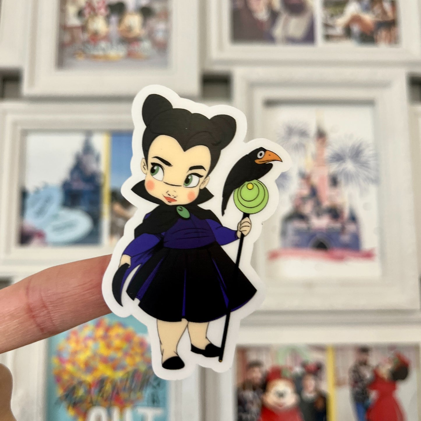 Pegatina transparente Malefica La Bella Durmiente Animator
