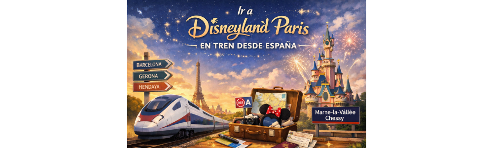 Cómo ir a Disneyland Paris en tren desde España, guía de rutas y consejos para el viaje