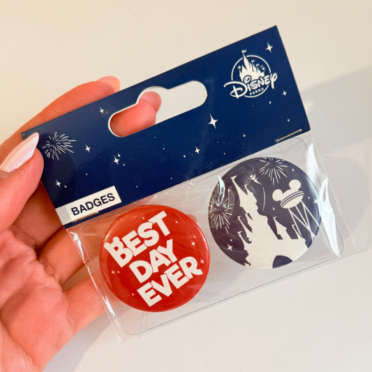 Set 2 chapas Castillo Disneyland Paris Best Day Ever