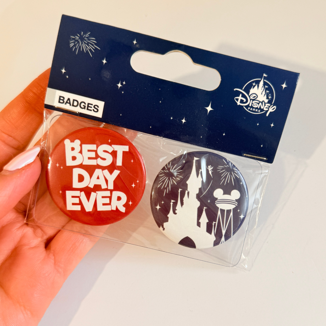 Set 2 chapas Castillo Disneyland Paris Best Day Ever
