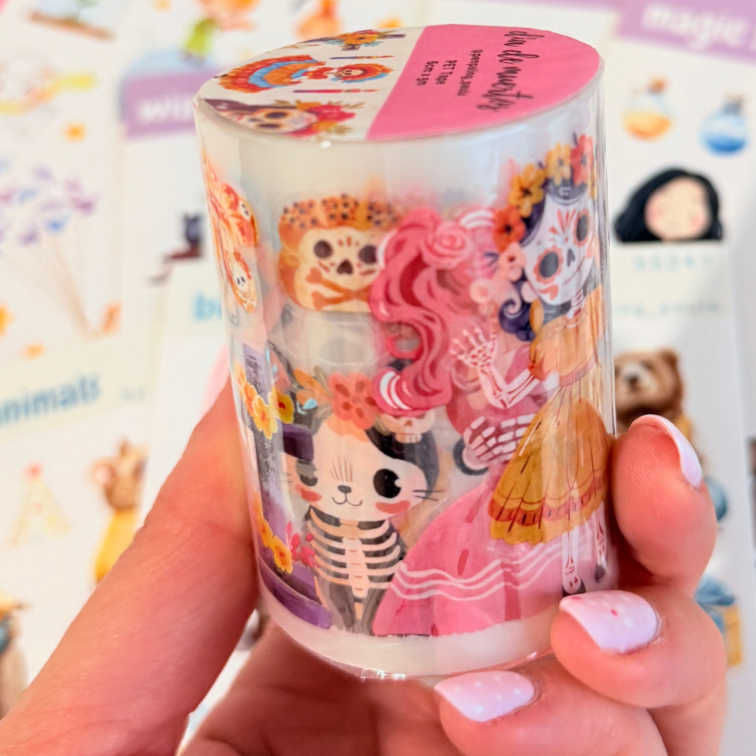 PET Tape precortada Dia de Muertos