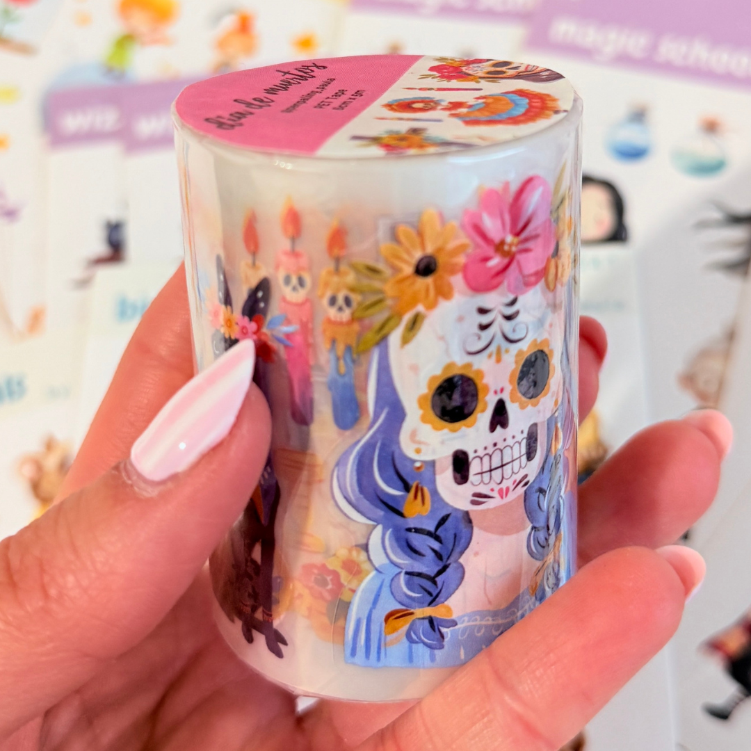 PET Tape precortada Dia de Muertos