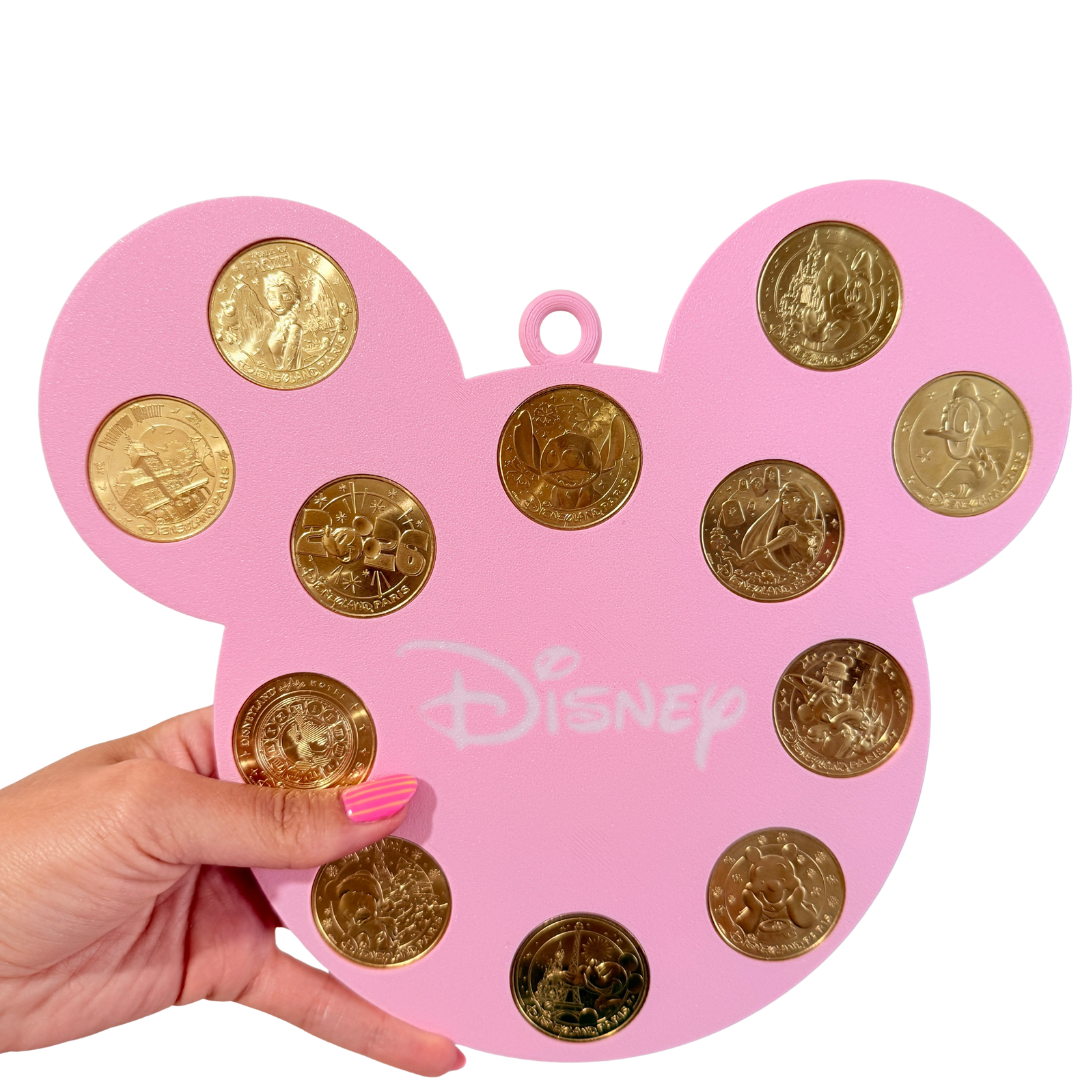 Expositor monedas Mickey Mouse 3D para monedas de Disneyland Paris