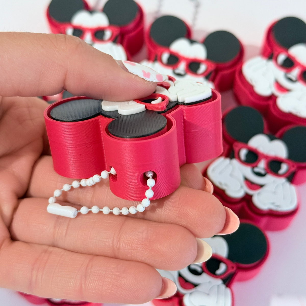Llavero 3D Clicker Mickey Mouse Botón Antiestrés Fidget