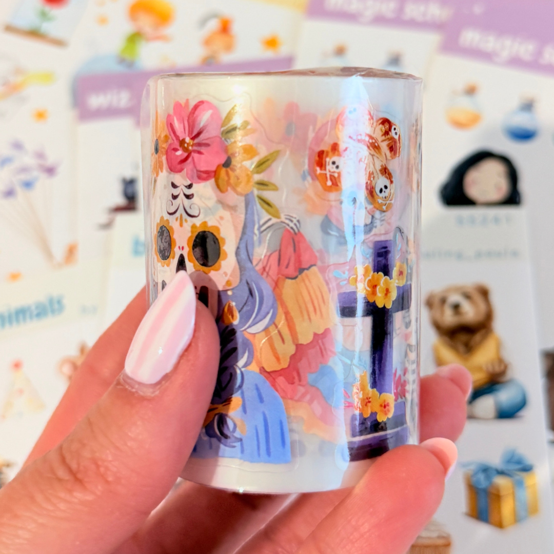 PET Tape precortada Dia de Muertos