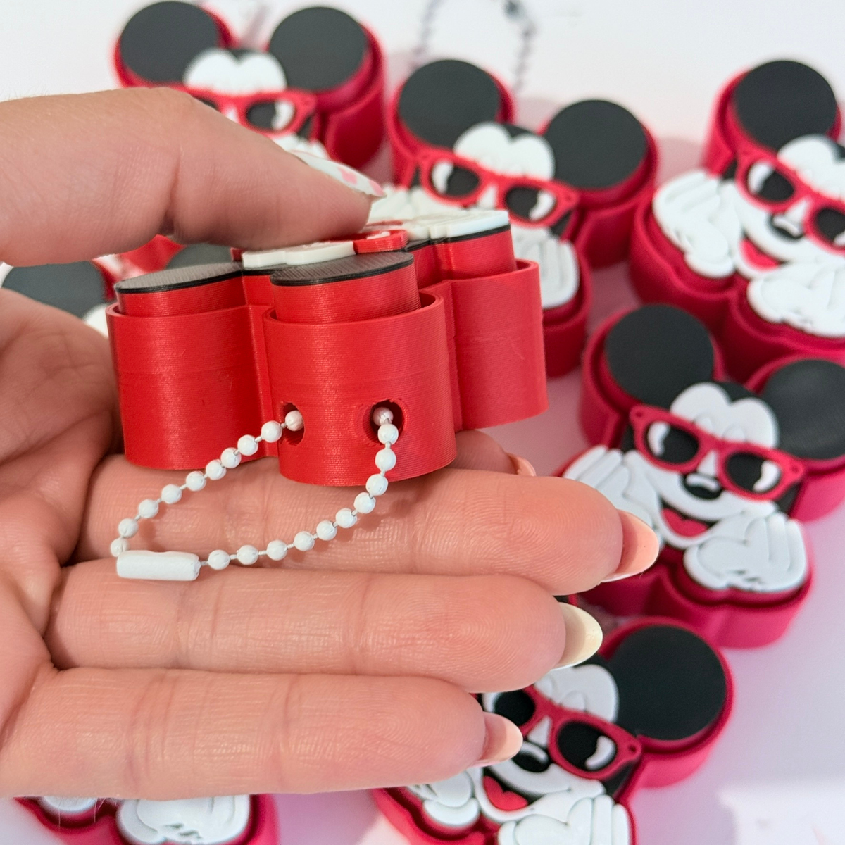 Llavero 3D Clicker Mickey Mouse Botón Antiestrés Fidget