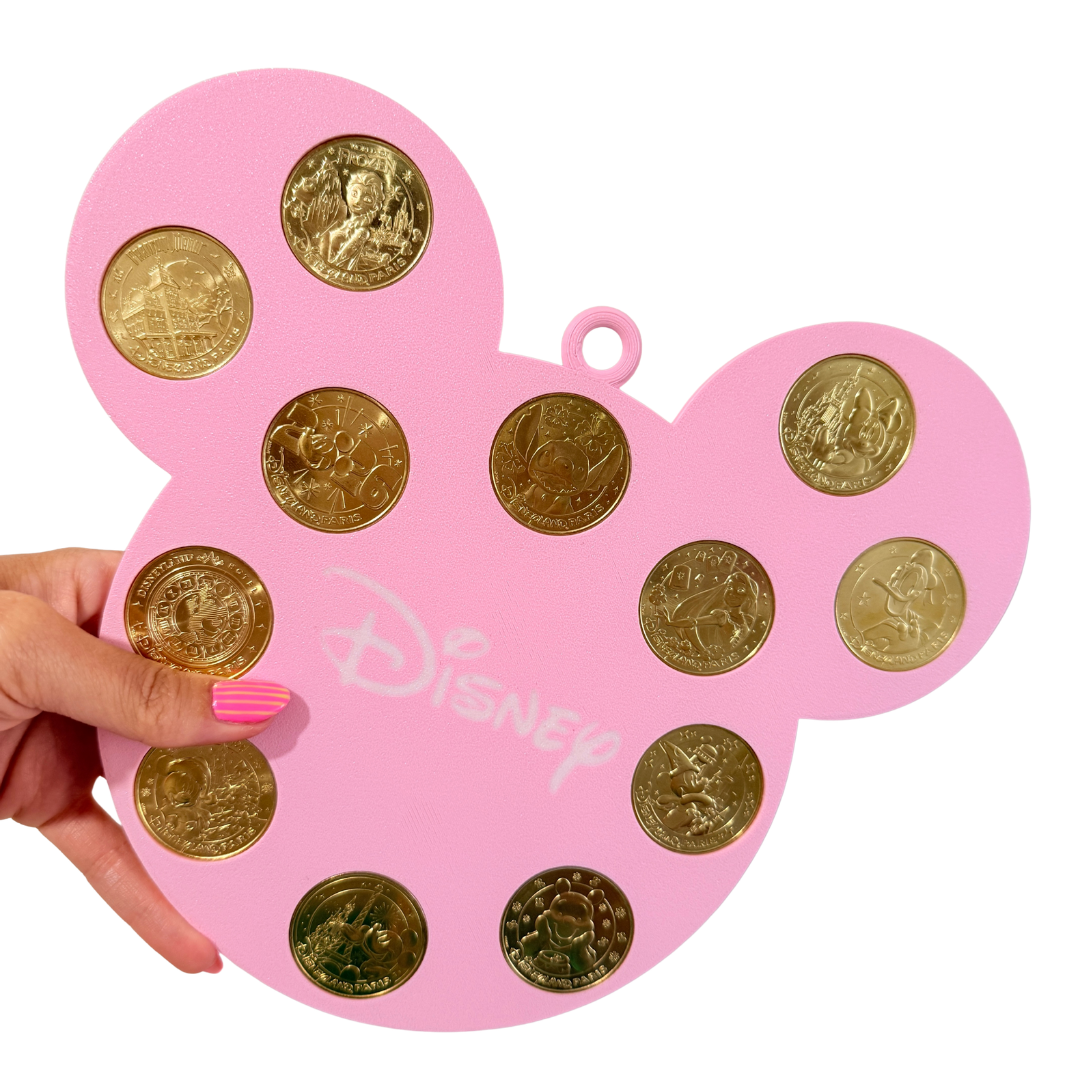 Expositor monedas Mickey Mouse 3D para monedas de Disneyland Paris