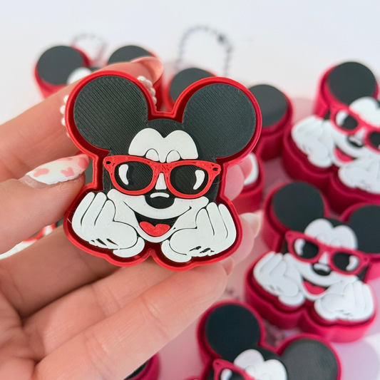 Llavero 3D Clicker Mickey Mouse Botón Antiestrés Fidget
