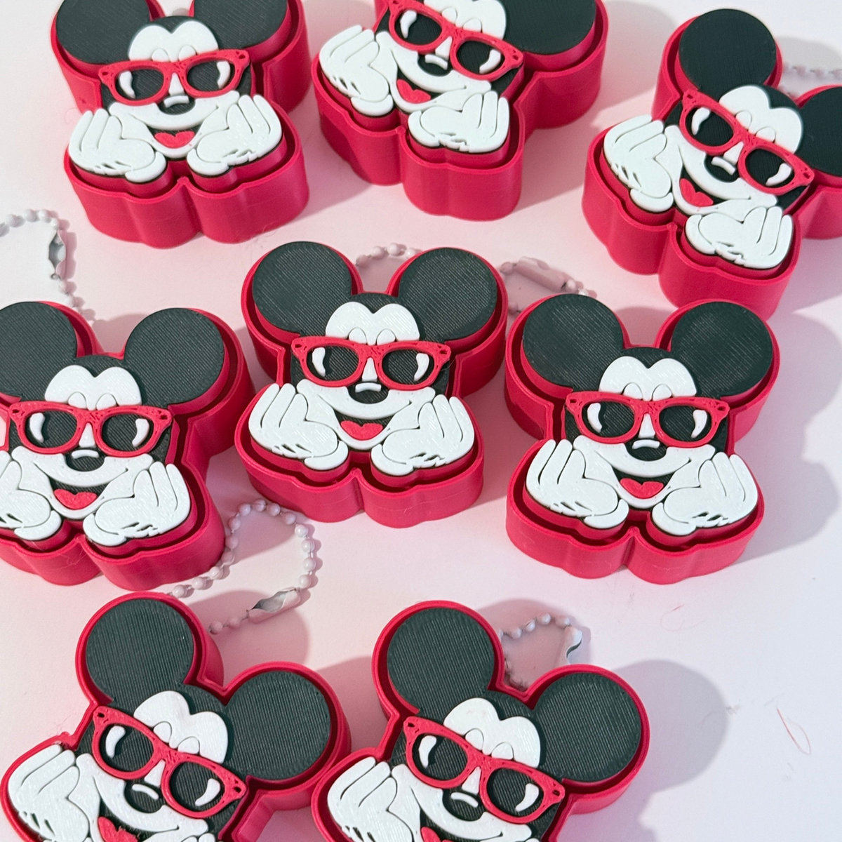 Llavero 3D Clicker Mickey Mouse Botón Antiestrés Fidget