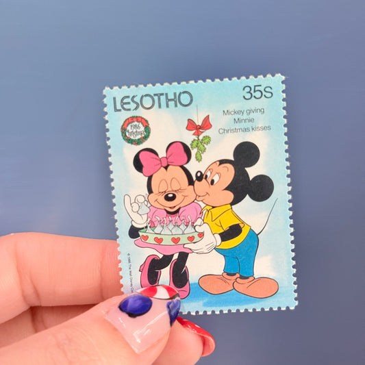 Set 4 sellos Disney Lesotho Mickey Minnie Mouse