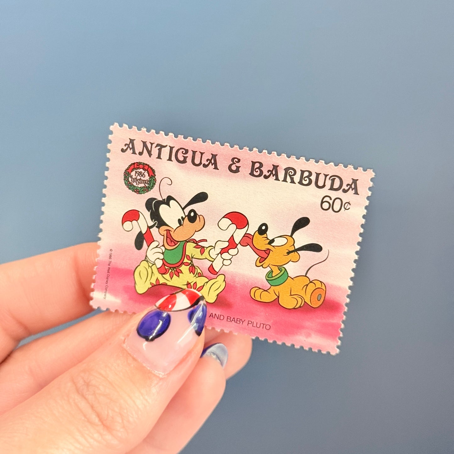 Set 4 sellos Navidad Mickey Mouse y amigos Antigua y Barbuda