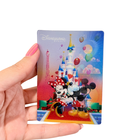 Imán Lenticular Mickey Minnie Mouse Castillo Disneyland Paris