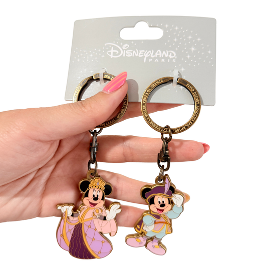 Set 2 Llaveros Royal Banquet Mickey Minnie Mouse Disneyland Hotel Paris