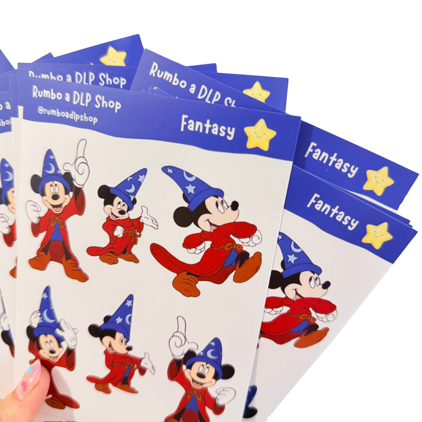 Hoja de pegatinas Fantasy Mickey